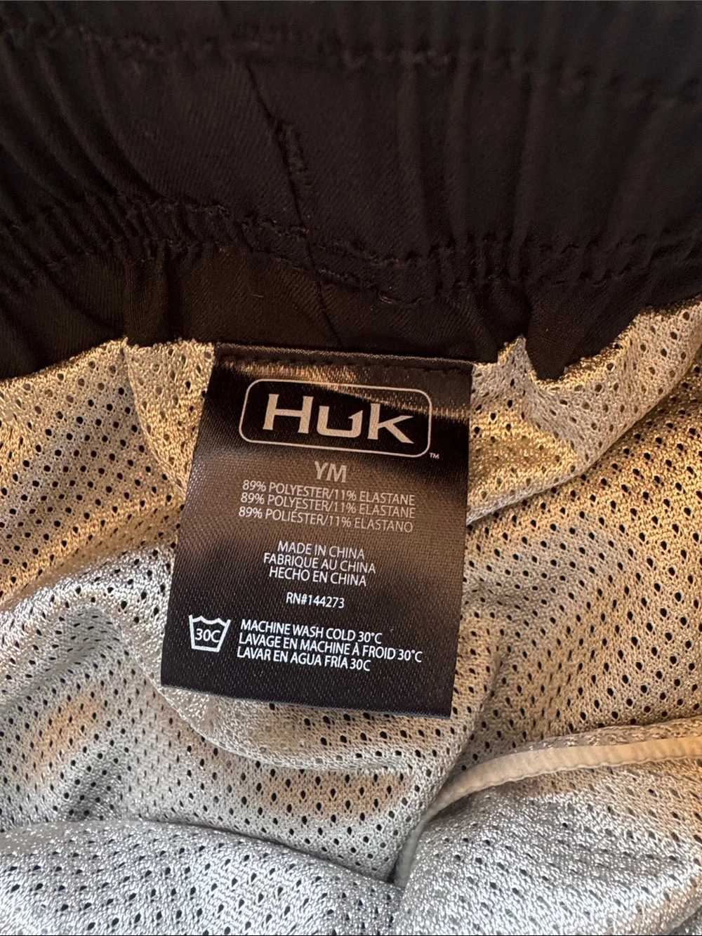 Huk Biys Olive Green + Black Hybrid Shorts